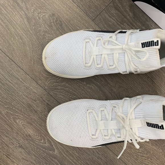 Puma Clyde Court GW Jr Running Shoes Knit Sneakers White Black Size 6.5 - Picture 8 of 14